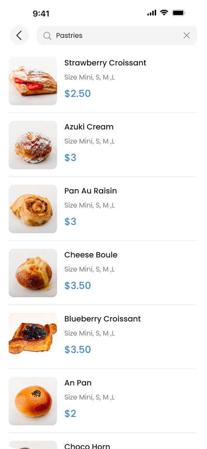 Whisk × Cream Pan Menu Browse