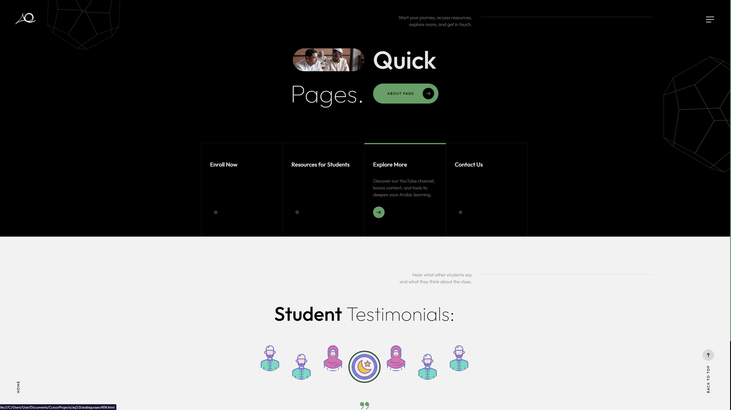 Structured Curriculum Interface